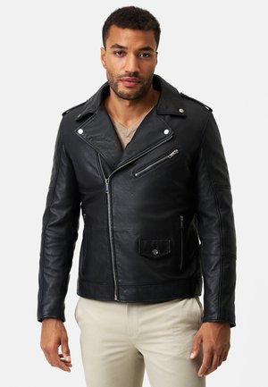 PIETRO - Leather jacket - schwarz