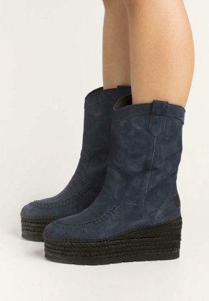 Botines de cuña - dark blue
