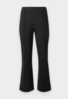 PINTUCK CROP FLARE PULL ON - Pantaloni - black