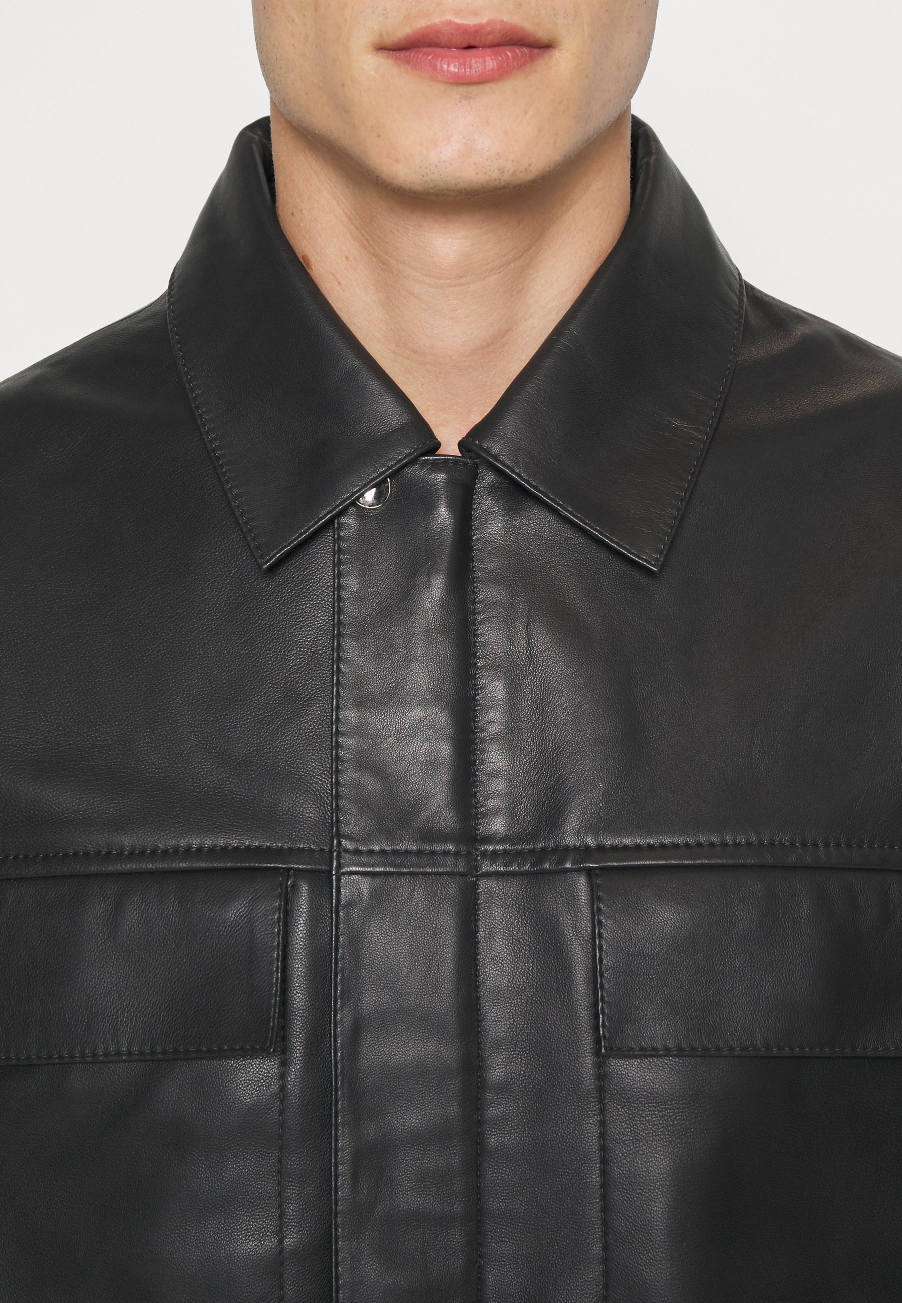 Filippa K Rome Jacket Leather Jacket, Men's, Size: 46, Black