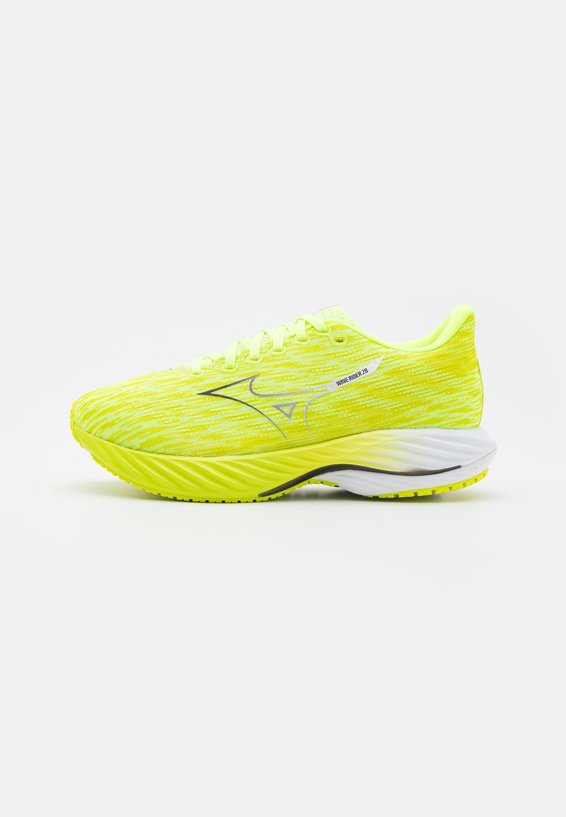 Mizuno WAVE RIDER 28 - Løpesko for vei - neo lime/black/acid lime