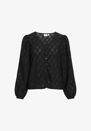 VILA, OBERTEIL MIT LANGEN ÄRMELN VIABBI V-AUSSCHNITT - Blouse - black