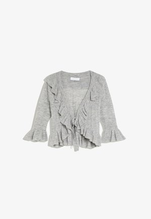 Bershka, RUFFLE JACKET WITH A FRONT TIE - Gilet - grey