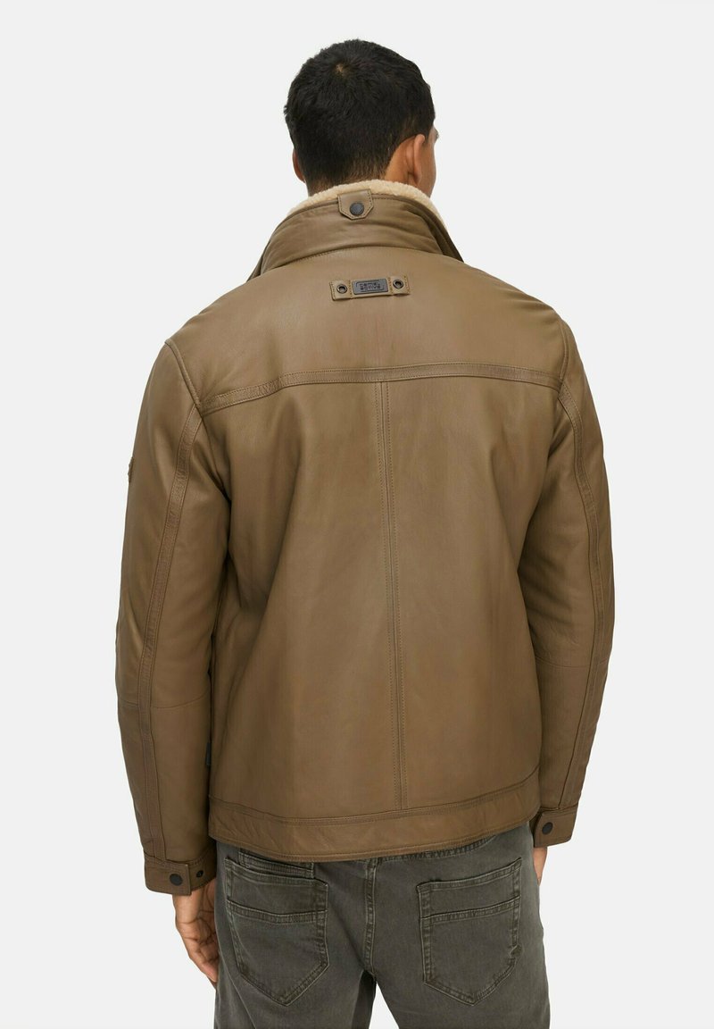 camel active Lederjacke sepia brown/braun Zalando