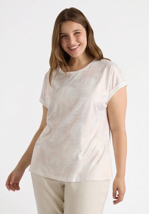CON STAMPA LAMINATA - T-shirt print - bianco