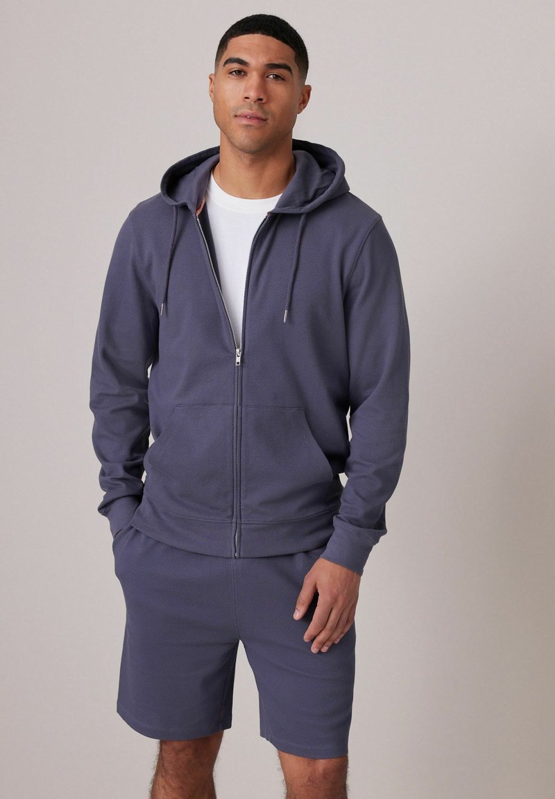 Next LIGHTWEIGHT HOODIE - Sweatjakke - slate blue texture