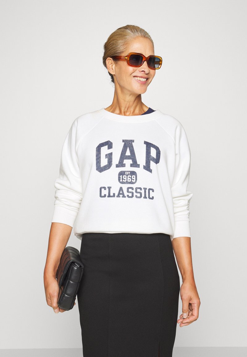 Damen Sweatshirts | GAP AMERICANA Sweatshirt new off white/light-blue denim - PI39154 Damen Sweatshirts | GAP AMERICANA Sweatshirt new off white/light-blue denim - PI39154