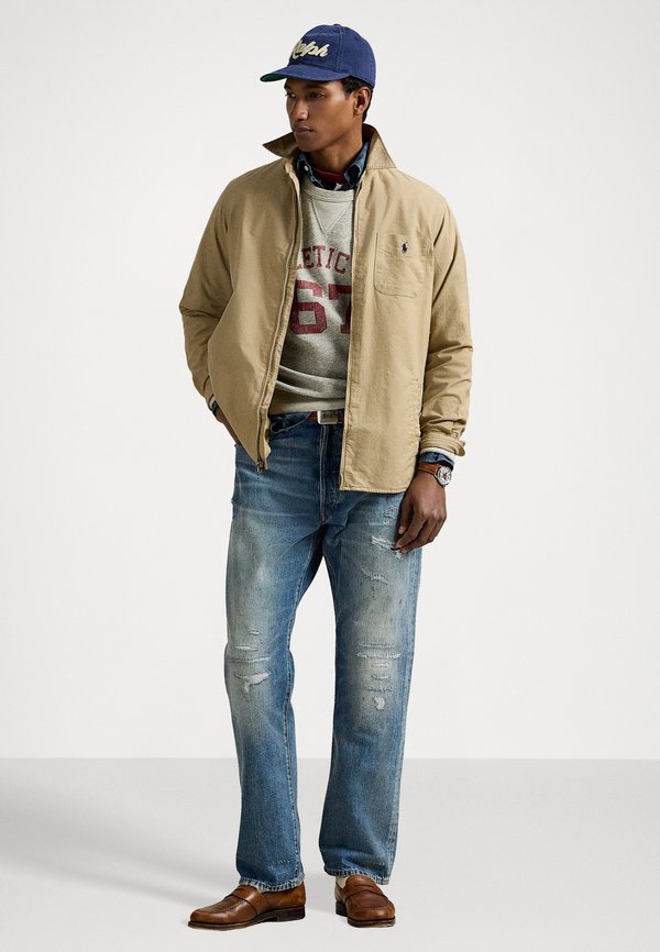 GARMENT-DYED OXFORD OVERSHIRT - Light jacket - beige2