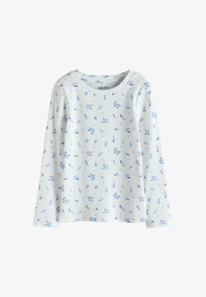 Next, RIBBED LONG SLEEVE TOP STANDARD - Pikkade varrukatega topp - white ditsy floral