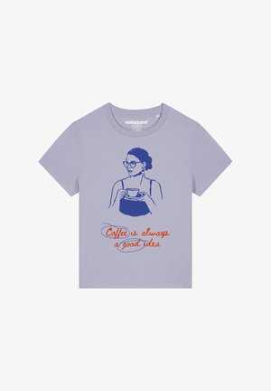 watapparel, COFFEE IS A GOOD IDEA - T-shirt print - lavender