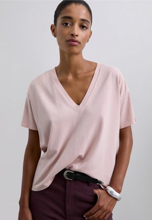 Scalpers PLAINSKULLV  - Jednoduché tričko - pale pink