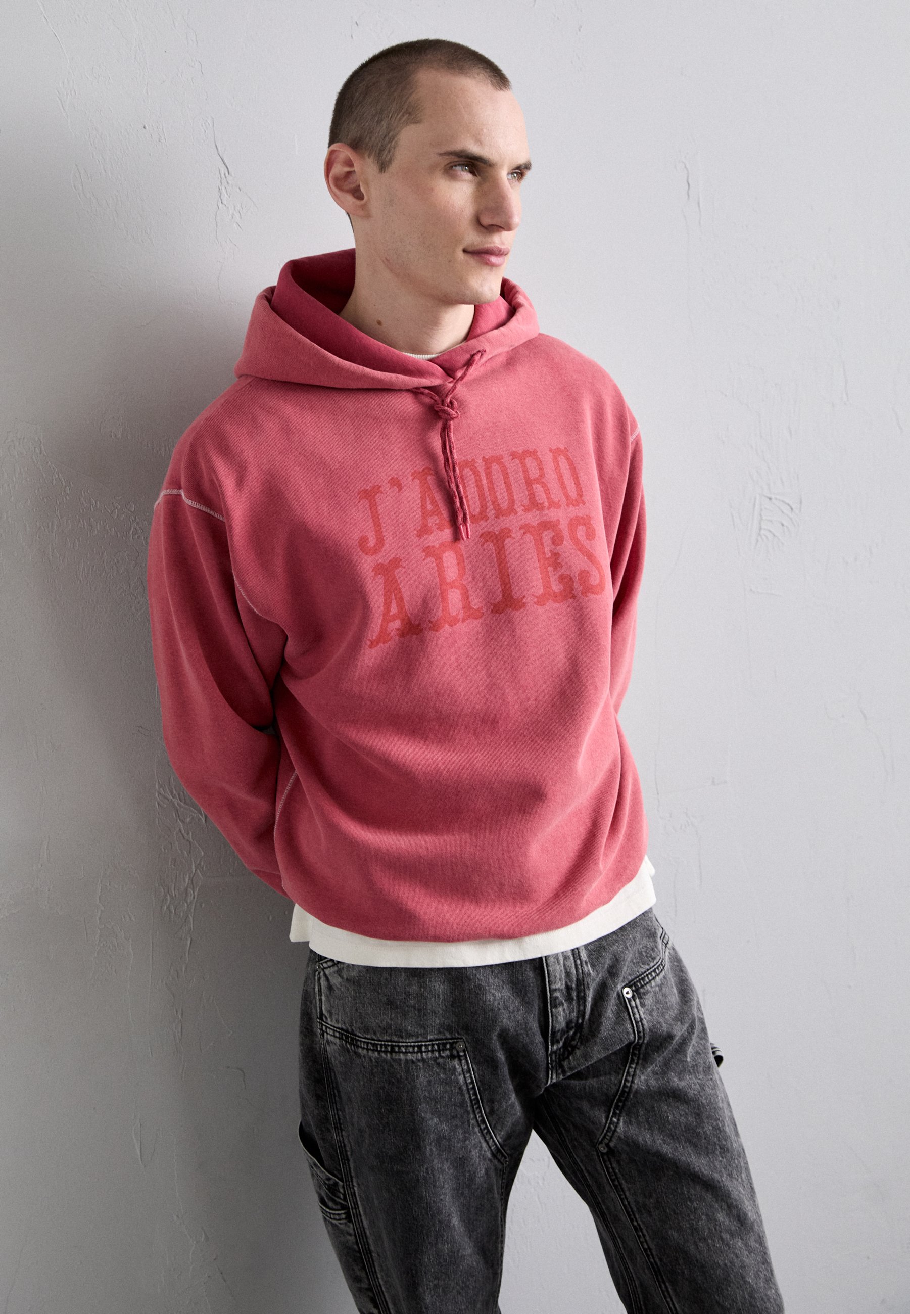 Aries AGED PREMIUM J'ADORO COWBOY HOODIE - Hoodie - red/light red