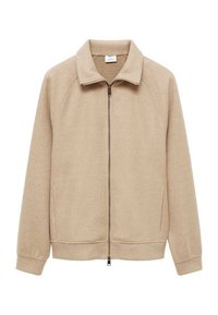 Mango Mikina so zipsom - beige