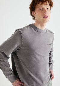 Abercrombie & Fitch PREMIUM VINTAGE BLANK CROP LOGO   - Hosszú ujjú felső - volcanic ash acid wash