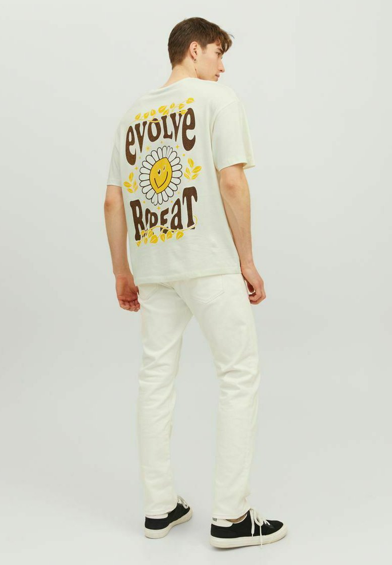 JACK & JONES Jjmatheo Print Detail Shirt L/S, Bianco, L