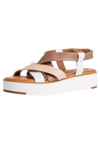 Tamaris Platform sandals - offwhite comb