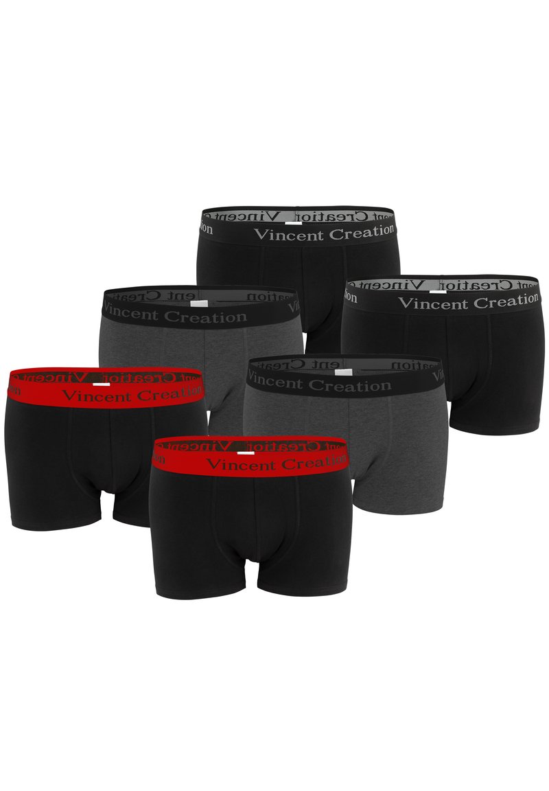 Vincent Creation HIPSTER 6 PACK - Boxers - schwarz rot anthrazit schwarz