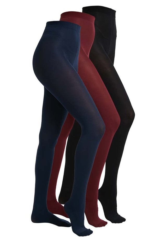3 PACK - Collant - black/dark blue/bordeaux