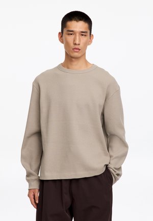 ARKET, ARKET LONG-SLEEVE WAFFLE T-SHIRT - Maglietta a manica lunga - mole