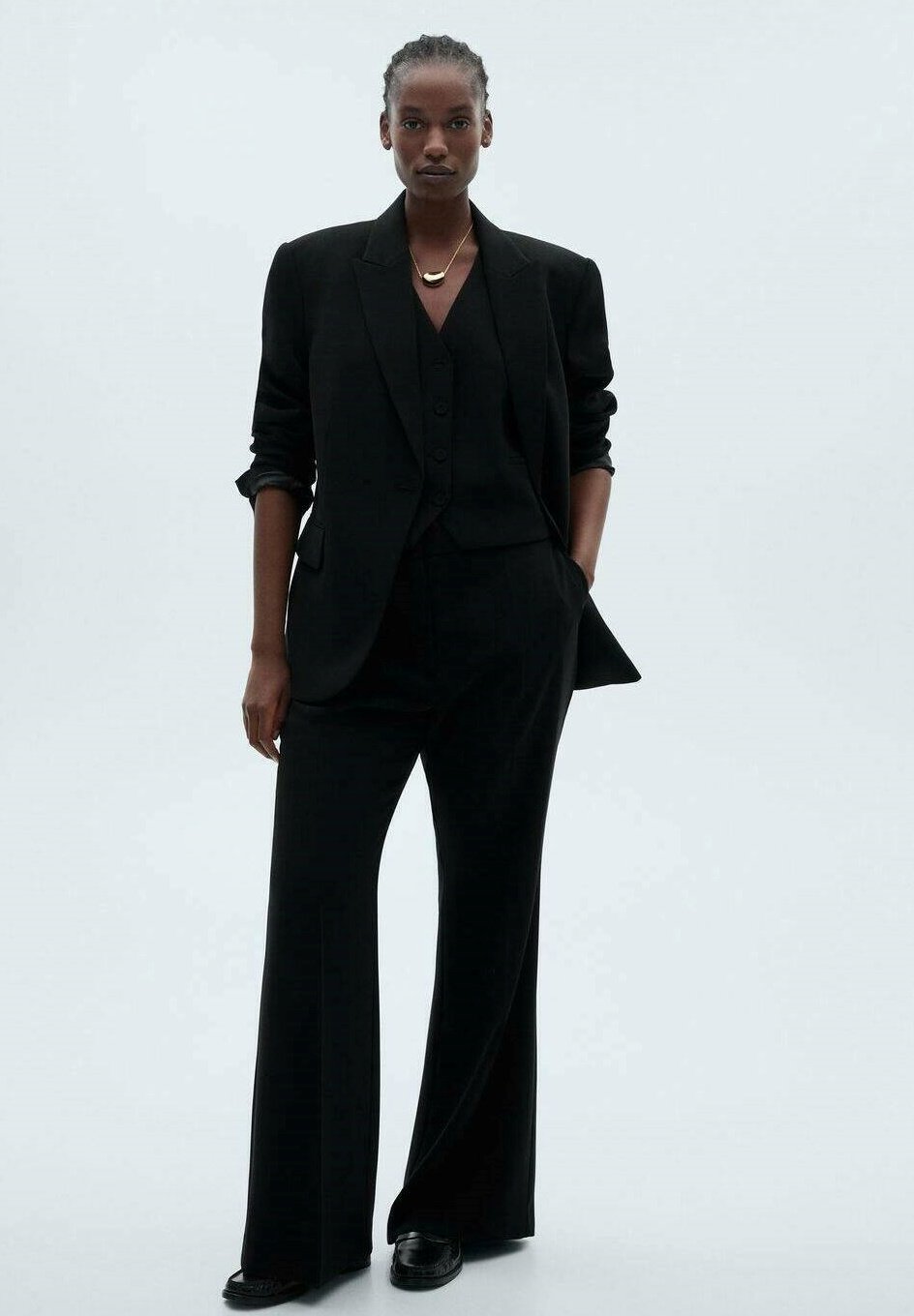 Patrizia Pepe - Spodnie materiałowe/czarny - Zalando.pl