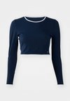 ESSENTIALS RASHGUARD - Bikini top - dark night navy