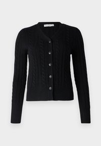 CLASSIC CABLE CARDIGAN - Gilet - black
