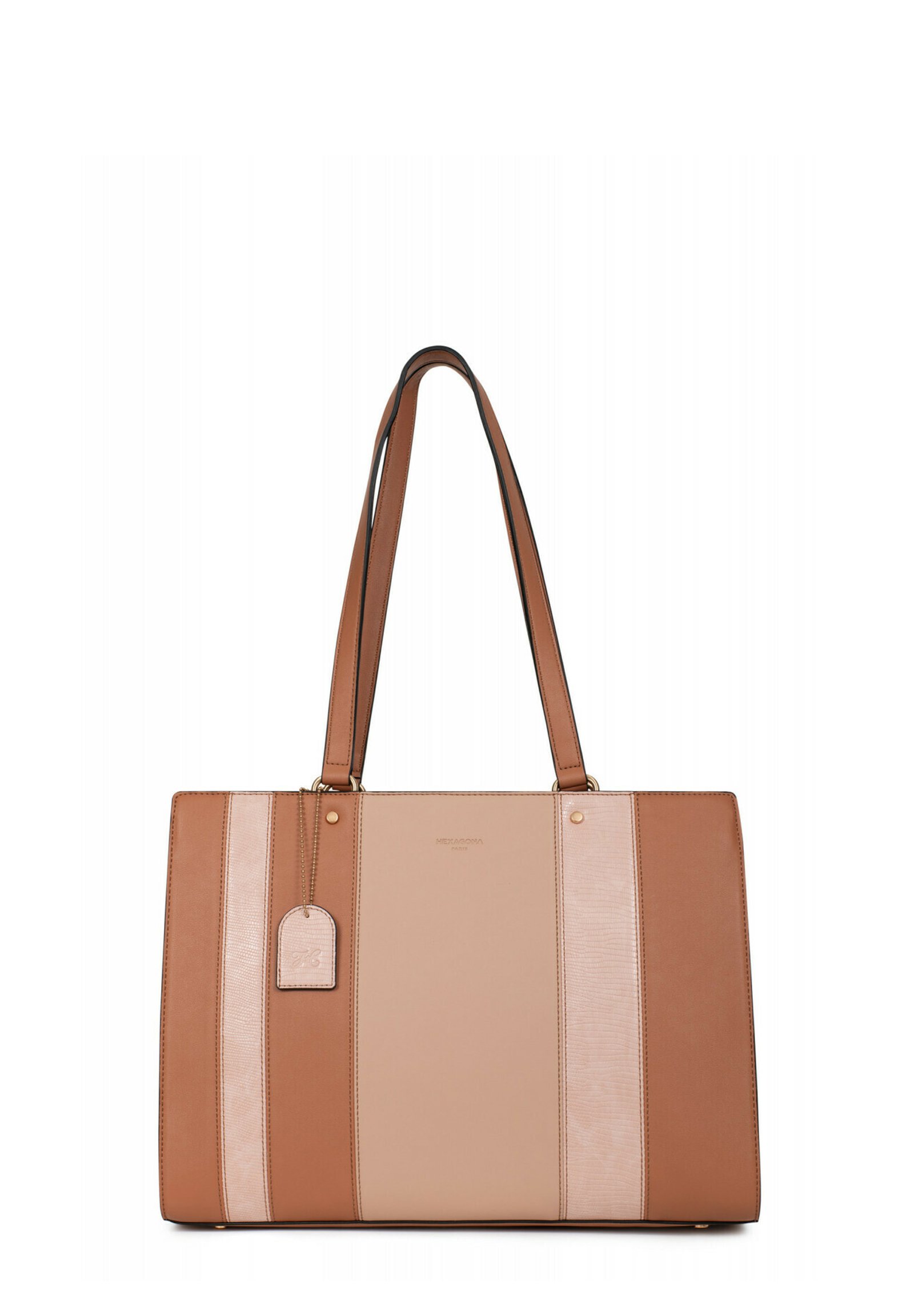 Hexagona Paris Mujer, Colección Icy, Color Avellanado, Piel Sintética Suave, Con Correa Ajustable Para El Hombro, Bolso Para El Teléfono, Avellana Y Multicolor, L : 22,5 X H : 13 X P : 6,5 Cm