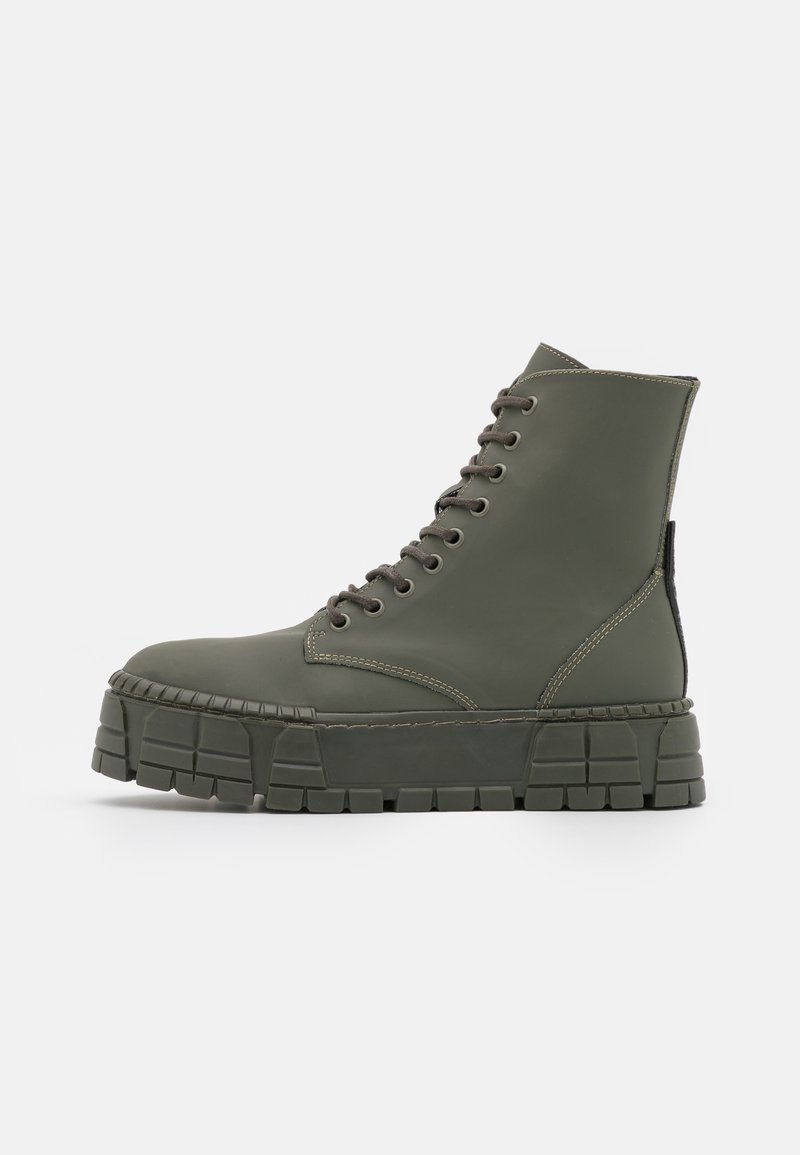 Damen Ankle Boots | Steve Madden FROUZY Plateaustiefelette dark khaki rain/khaki - KU92549 Damen Ankle Boots | Steve Madden FROUZY Plateaustiefelette dark khaki rain/khaki - KU92549