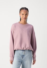Marc O'Polo LOGO EMBROIDERY AT FRONT - Mikina - dark mauve