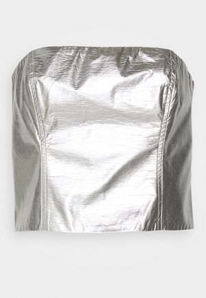 Gina Tricot TUBE - Μπλούζα - silver-coloured
