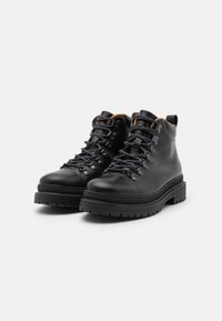 Zign LEATHER - Botine cu șireturi - black
