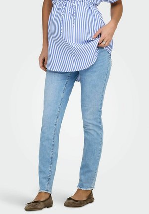ONLY MATERNITY SKINNY JEANS OLMBLUSH SKINNY FIT KNÖCHELLANG JEANS - Jeans Skinny Fit - light blue denim