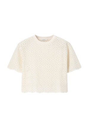 Sissy-Boy, SISSY-BOY T-SHIRT MIT ANGLAISE-STICKEREI - Blouse - weiß