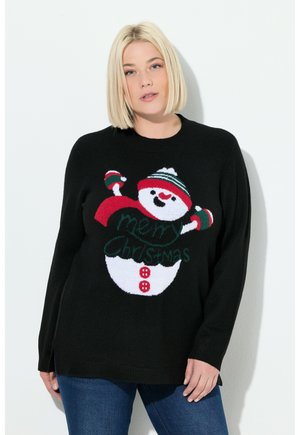 WEIHNACHTSMOTIV LANGARM - Strickpullover - black
