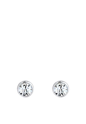 SPARKLING BASIC - MIT KRISTALLEN VON SWAROVSKI® - Øreringe - silver-coloured