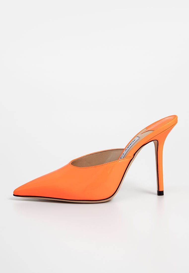 Jimmy Choo Muiltjes met hak oranje