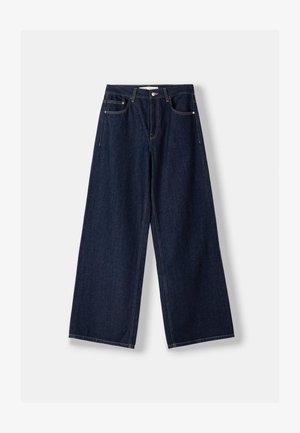 Bershka, WIDE-LEG - Wide Leg - royal blue
