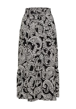 Cecil, MAXI-ROCK MIT FLORALEM MUSTER - Jupe trapèze - black