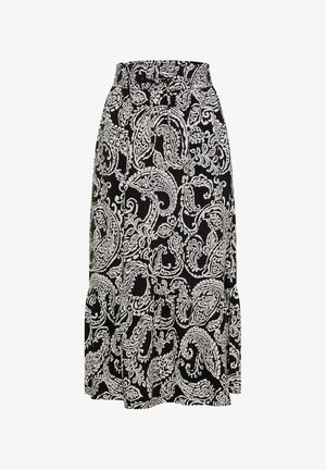 Cecil, MAXI-ROCK MIT FLORALEM MUSTER - Jupe trapèze - black