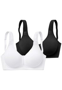 LASCANA - 2 PACK - T-paitaliivit - schwarz  weiß Pienoiskuva 1