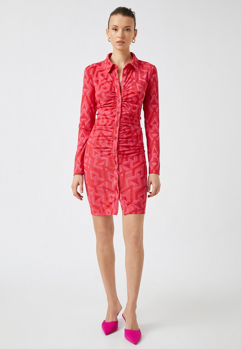 Koton LONG SLEEVE Blusenkleid pink design/pink Zalando.de