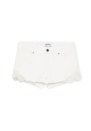INSIDE CROCHET - Shorts vaqueros - blanco