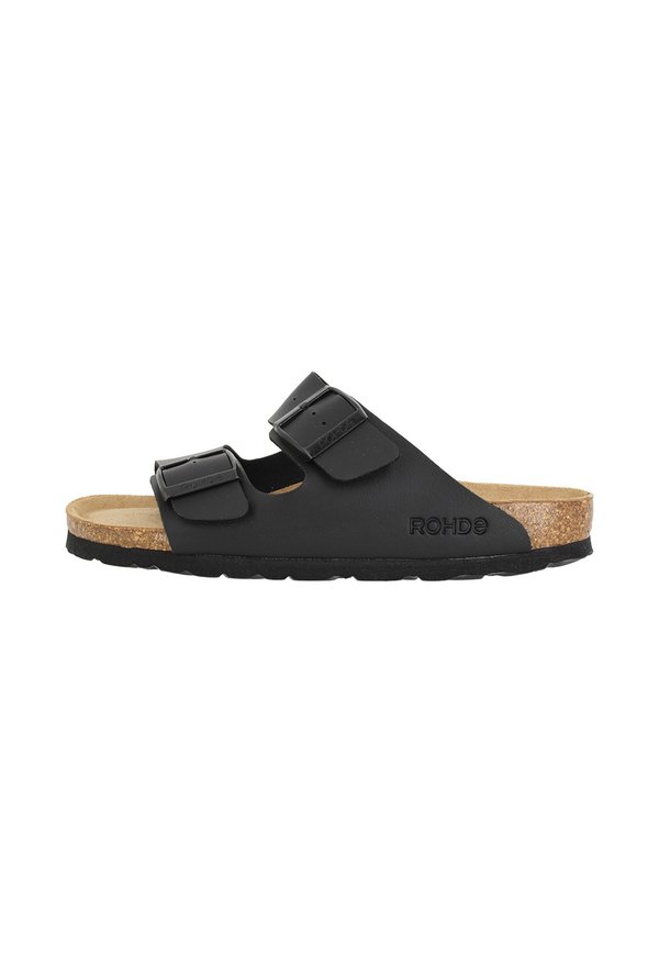 ALBA - Pantolette flach - schwarz