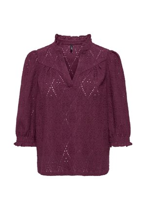 ONLY, ONLZIGGY S/S FRILL TOP CC JRS - Blouse - fig