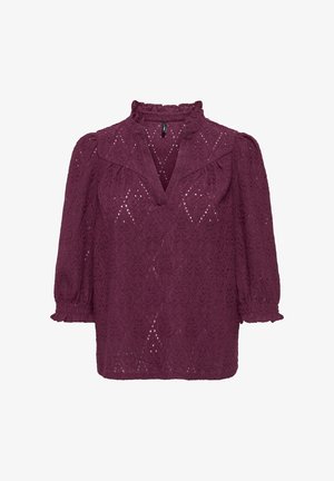 ONLY, ONLZIGGY S/S FRILL TOP CC JRS - Blouse - fig
