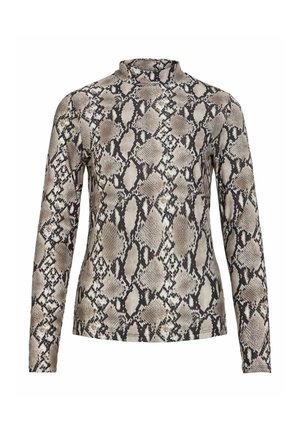 VILA, VILEOA L/S HIGH NECK TOP - NOOS - T-shirt à manches longues - ultimate grey1