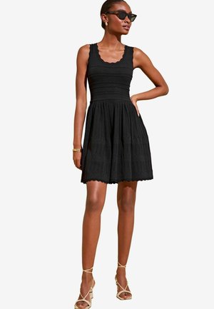 Lipsy STITCH DETAIL FIT AND FLARE  - Džemperkleita - black