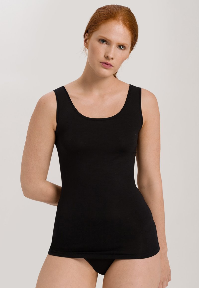 Hanro ACHSEL - Maglietta intima - black