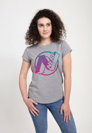 Henry Tiger NERF HALFTONE FILL - T-shirts print - melange grey