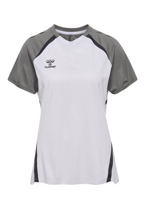 T-shirt print - white steel gray